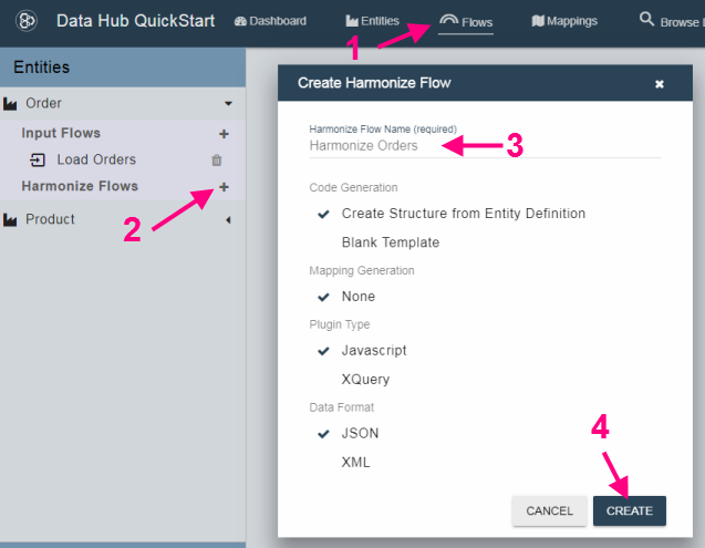 Create Product Harmonize Flow