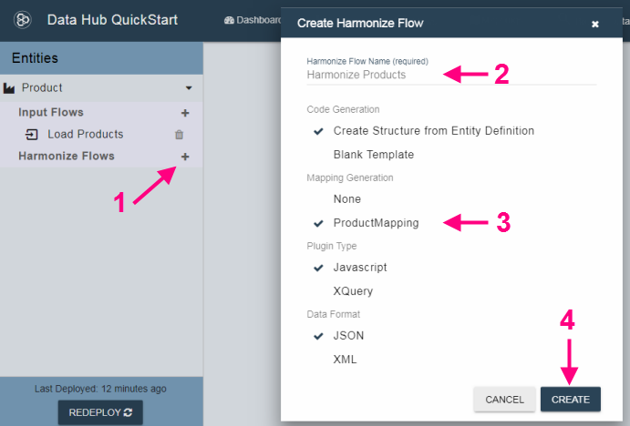 Create Product Harmonize Flow